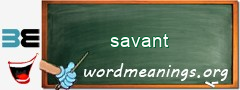 WordMeaning blackboard for savant